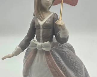 Vintage Lladro "Angela" #5211 Figurine with Umbrella