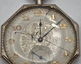 Vintage c.1930s Elgin 15 Jewel Pocket Watch - 14k Gold Filled