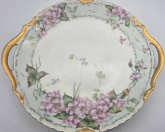 Vintage Hand Painted Limoges China Platter - Signed