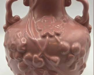 Vintage Pink Haeger Pottery Dogwood Vase
