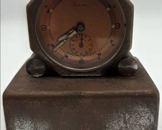 Vintage c.1930s Renova Art Deco Swiss Musical Alarm Clock