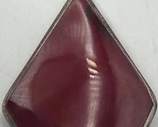 Vintage Mexico 925 Sterling Red Jasper Pendant