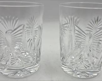 Pair of Waterford Millennium Collection Double Old Fashion Whiskey Glasses