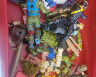 Vintage action GIJoe figures and pieces