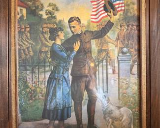 vintage framed print “duty calls”