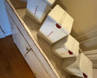 Four piece vintage canisters