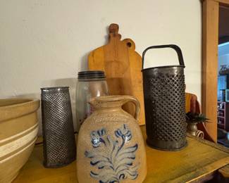 Large selection of Vintage cutting boards wooden