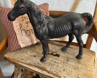 Antique cast-iron horse bank
