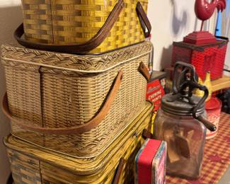 Vintage picnic hampers