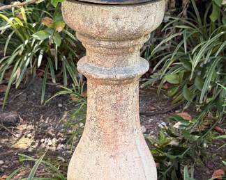 Gazing Ball on Pedestal