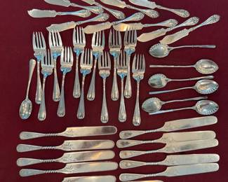 Silver Service for Entertaining, Dessert Forks, Ice Cream Spoons, Individual Knives