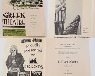 Elton John at the Greek, 1971 Program
