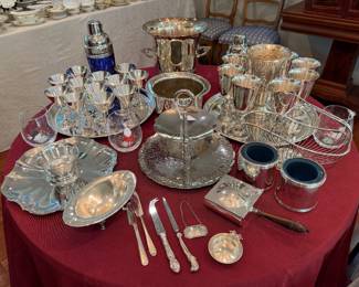 Silver Service for Drinks and Hors d'oeuvres 