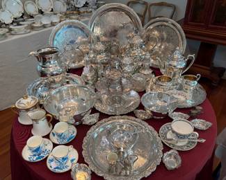 Silver and Porcelain for Coffee and Tea