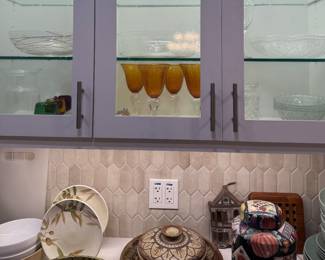 Pottery, glassware, plates