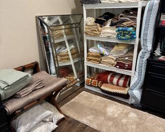 Linens, towels, blankets, quilts, pillows