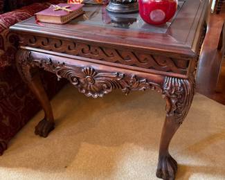 		#12	Georgian Mahogany Side Table 28x24	 $150.00 							