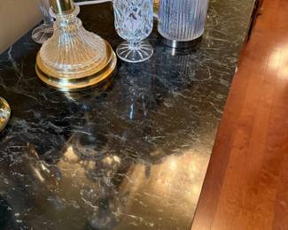 	#37	Georgian Mahogany Marble Top Overlay Console Table 51x19x30	 $225.00 				