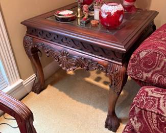 		#13	Georgian Mahogany Side Table 28x24	 $150.00 				