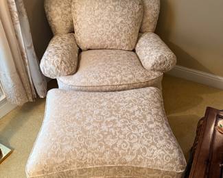 	#27	Like New, Marcus Chair & Ottoman	 $200.00 				