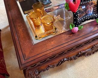 	#11	Georgian Mahogany Coffee Table 39x41x16	 $150.00 							