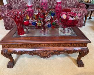 		#11	Georgian Mahogany Coffee Table 39x41x16	 $150.00 							