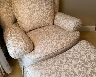 	#27	Like New, Marcus Chair & Ottoman	 $200.00 				