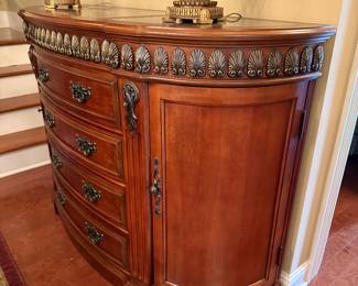 	#39	Pulaski Demilune Chest w/marble top  62x20x42	 $225.00 		