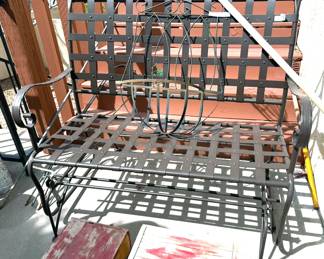 Metal bench glider