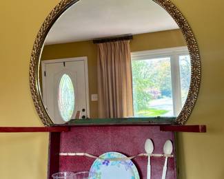 Vintage Picnic Suitcase - Four legs makes it into a small table.