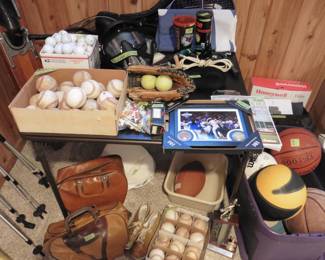 Sporting Equipment. Ball, Bats, Walking Sticks, Water Skis, Paint Ball  Set, Golf Balls
