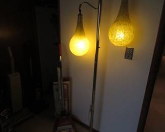 Tension rod Mid Century Lamp