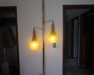 Mid Century Tension rod lamp