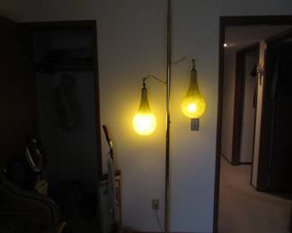 Lamp with vintage vacuums