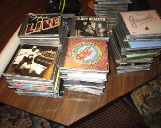 Lots of rock CDs