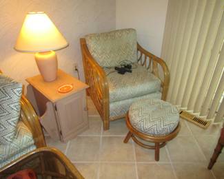 Paul Frankl era Rattan set (recovered in the 1980's)