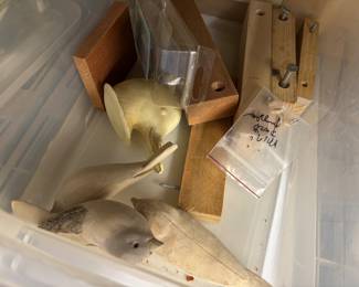 Decoy heads and beaks ready to assemble 