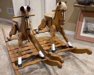 Handmade child size rocking horses