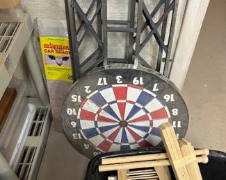 Dart board and darts