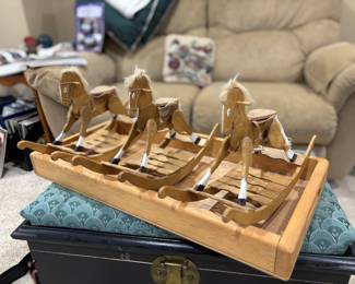 Miniature, handmade rocking horses