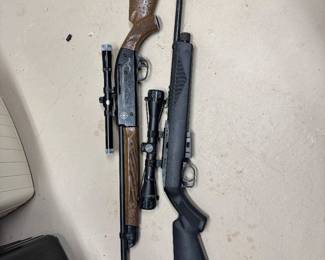 Air guns with scopes