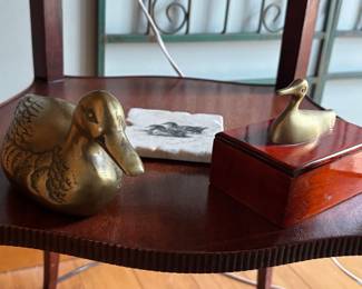 Decorative brass ducks