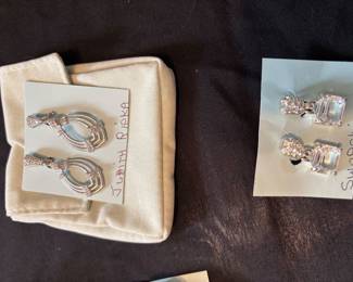 Judith Ripka clip earrings 