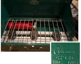 Vintage three burner Coleman portable stove