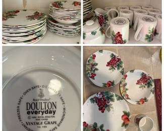 Royal Dalton Vintage grape pattern dishware set