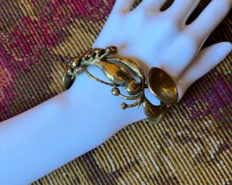 Carl Tasha Brutalist bracelet- artist signed from the 1970s-  collectible