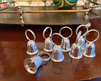 Holiday bell dinner napkin rings