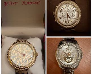 Betsy Johnson, Michael Kors, and Marc Ecko watches