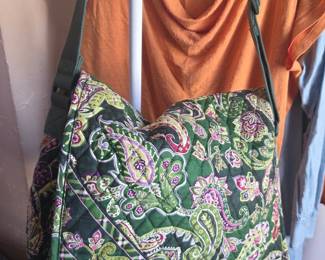 Vera Bradley Chelsea Green Paisley Shoulder Bag