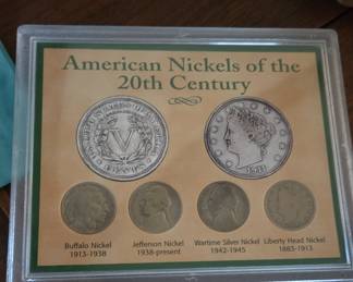 American Nickels of the 20th Century Display Case